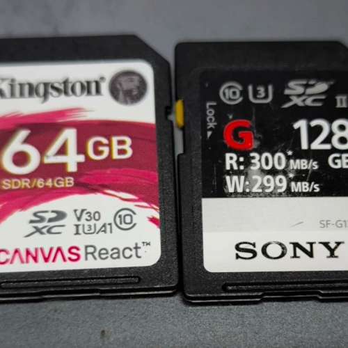 Sony 128GB SD Card SDXC UHS-II 送 kingston 64 mb