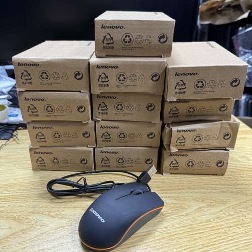 Lenovo M20 Mouse 有線人體工學光電滑鼠