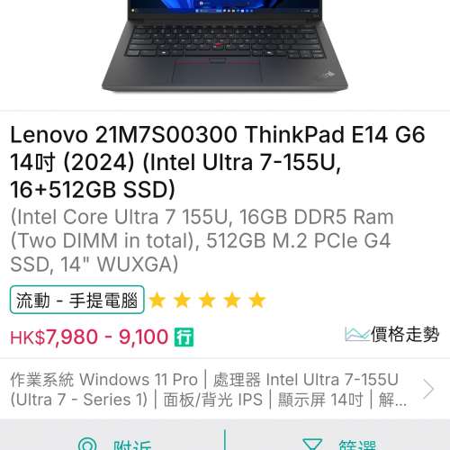 Lenovo ThinkPad E14 G6 14吋