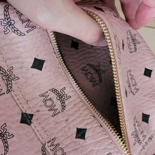 MCM Viseto Stark 粉紅色背囊粉紅色袋原裝正版新淨 mcm