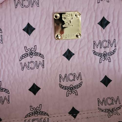 MCM Viseto Stark 粉紅色背囊粉紅色袋原裝正版新淨 mcm