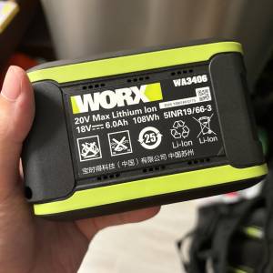 Worx 6.0ah 20v電池