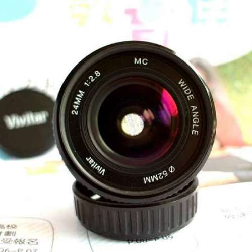 Vivitar 24mm F2.8 MC Pentax KA mount 全幅單反機用风景鏡最近對焦仅19cm：