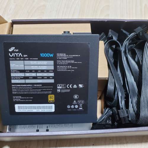 FSP 全漢 VITA GM 1000W ATX3.1 PCIe5.1 GOLD 金牌 電源供應器(VITA-1000GM GEN5)