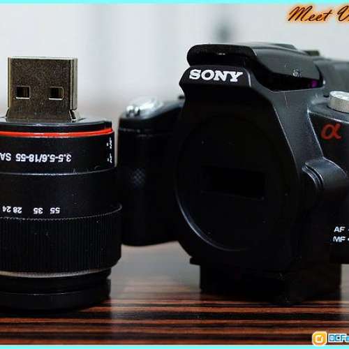 台灣 限量版 Sony &alpha;55 1GB USB Flash Drive 相機模型手指 閃光燈位置發光