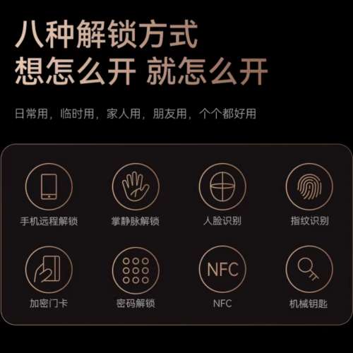 【📌 專業電子門鎖安裝師傅】亞太天能人臉掌靜脈指紋鎖全自動可視貓眼家用電子鎖密...