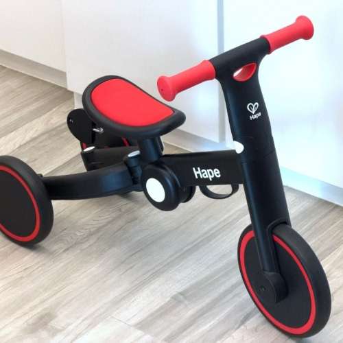 Hape Multifunctional Transforming Rider 多功能 滑步車 + 三輪車 平衡車 紅黑色