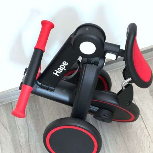 Hape Multifunctional Transforming Rider 多功能 滑步車 + 三輪車 平衡車 紅黑色