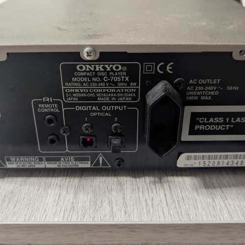 Onkyo / 安橋C-705TX - CD機-精神,讀碟快(藍光顯示)