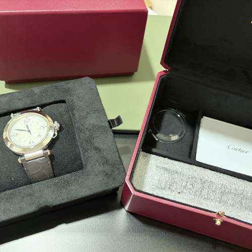 Cartier 卡地亞 Pasha de Cartier 41毫米精鋼腕錶 (型號：WSPA0010)原廠保養至2032年