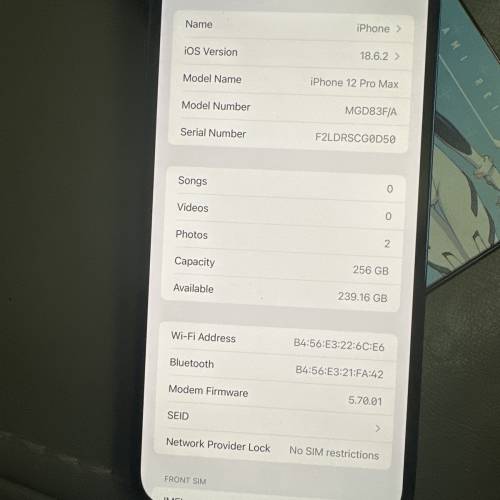 iPhone12 prol MAX256