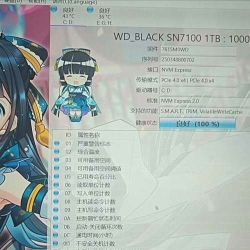 WD SN7100  1TB  NVME      PCIe Gen4