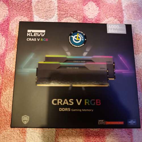 港行有單 可交換 EXPO/XMP3.0 KLEVV CRAS V RGB DDR5 6000MHz DDR5 64GB DDR 32GB X...