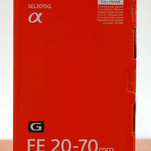 Sony FE 20-70mm F4G 鏡頭出讓