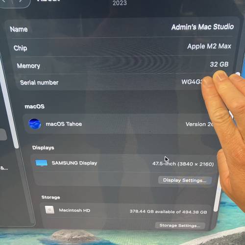 Mac Studio Max M2 (30 cores GPU / 32gb RAM / 512GB SSD) 八成新