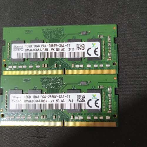 SK DDR4 手提電腦 Ram 32GB (16GB x 2) 2666