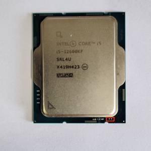 Intel i5 12600KF  gen 12 cpu［壞件］疑因最右表面電容脫落而無法著機（淘寶購買，...