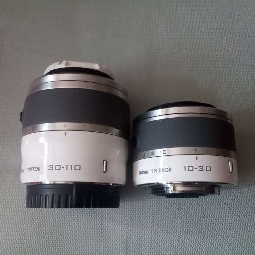 ( 新淨 ) Nikon 1 ~ 10-30 + 30-110  白色兩支鏡