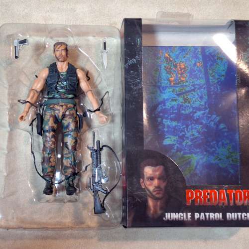 中古 NECA 鐵血戰士亞諾 Dutch 7" figure