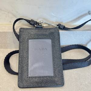 Prada 掛頸證件套 (全新) Saffiano Leather Badge Holder