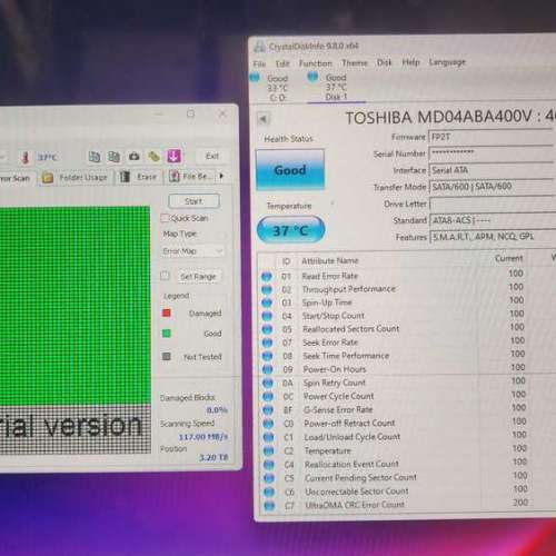 TOSHIBA MD04ABA400V 4TB harddisk