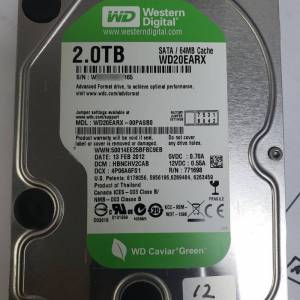 Western Digital 2TB SATA Hard Drive WD20EARX