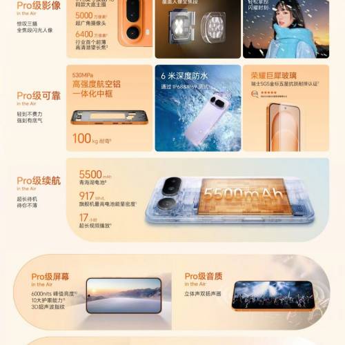 【國恒商城】▀▀ 榮耀Honor Magic 8 Pro Air 1T/512G/256G ▀▀ 6.31吋 薄6.1mm ...