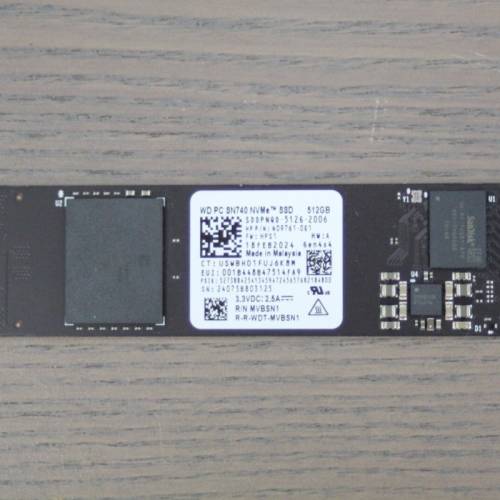 WD SN740 512GB NVMe M.2 SSD