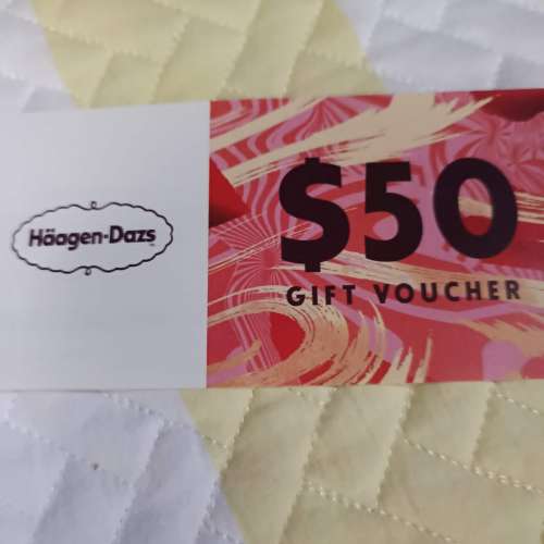 Haagen dazs $50 現金劵1張