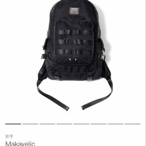 最新款 MAKAVELIC 全新防水型格黑色背囊🎒