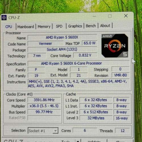 AMD Ryzen 5600x 32 GB RAM Radeon RX6600  desktop