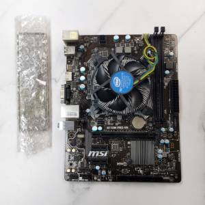 Intel i3 6100 + MSI H110M Pro-VH + Intel 原裝散熱 OEM Cpu Cooler 底板 主機板