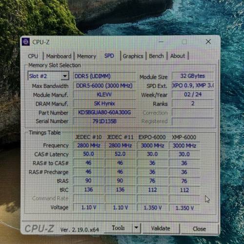KLEVV DDR5 64GB 6000 CL30 黑色