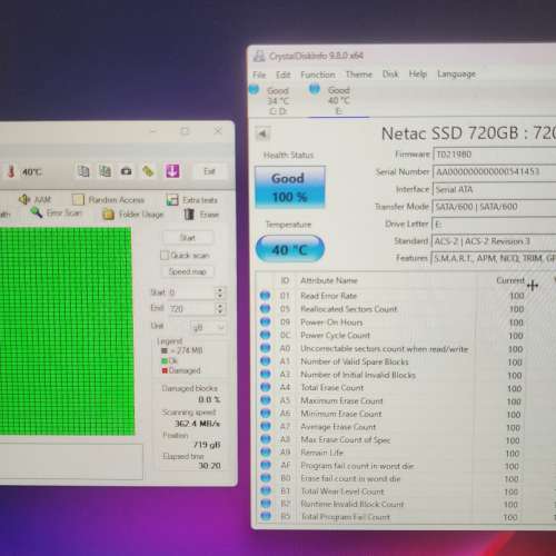 Netac SSD SATA 720GB not 512GB 1TB