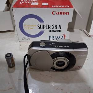 Canon Prima Super 28N Caption 全自动胶片相机（箱说全、通电、屏幕正常）