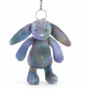 全新 Jellycat Zodihop Luxe Bunny Bag Charm 太空混色邦尼兔毛公仔 鎖匙扣 吊飾