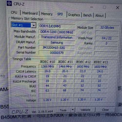 Transcend DDR4 3200 32GB X 4