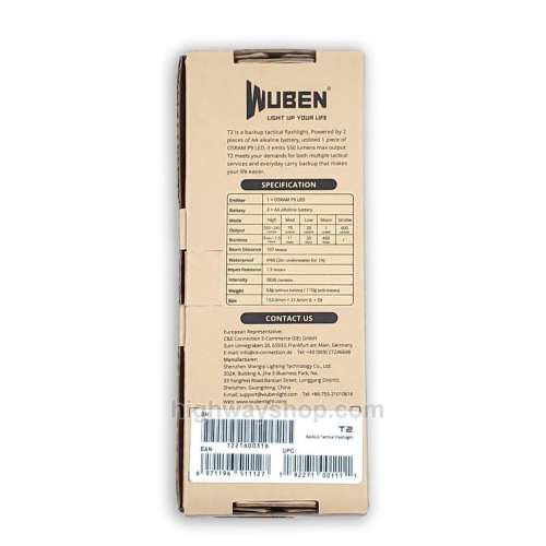 WUBEN T2 戰術備用手電筒