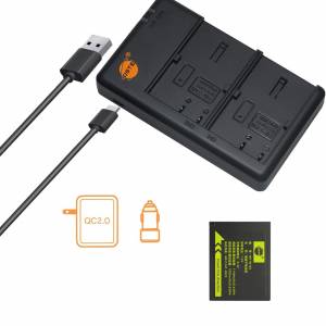 DSTE NP-W126 Fully DecodedLithium-ion Battery For FujiFilm Cameras With USB-A