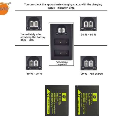 DSTE NP-W126 Fully DecodedLithium-ion Battery For FujiFilm Cameras With LCD
