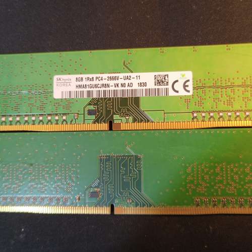 Desktop Ram  SK海力士、美光 8GBx2 DDR4 2666 共16GB