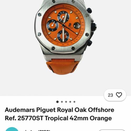 好𠃊型😂 Audemars Piguet Royal Oak Offshore Ref. 25770ST Tropical 42mm Orange