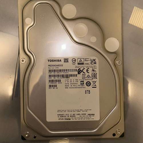 TOSHIBA 8TB HDD MG08