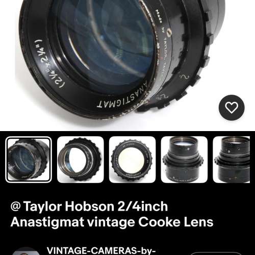 超級罕有Taylor Hobson 2.8/4inch Anastigmat vintage Cooke