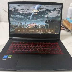 MSI GF63 Thin 11UD / i5-11400H @ 2.70GHz / RTX 3050 電競 筆記型電腦