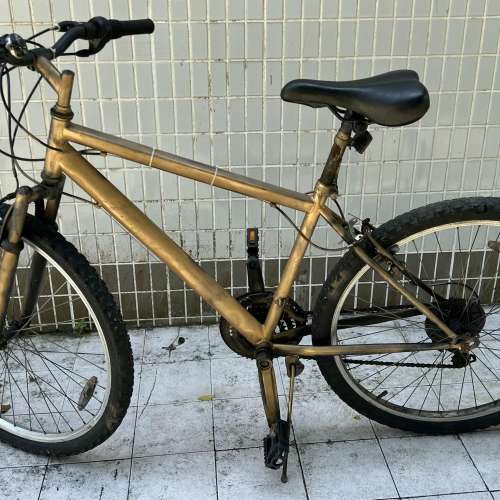 二手 金色 26寸 山地單車, (零件車出售 ), 賣一對車輪送車架 HK$138.00