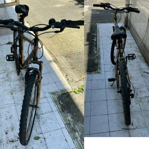 二手 金色 26寸 山地單車, (零件車出售 ), 賣一對車輪送車架 HK$138.00