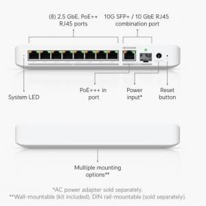 Unifi Flex Mini 2.5G Unifi Flex 2.5G PoE Lite 8 PoE Switch