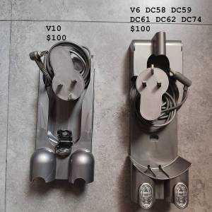 Dyson V10 and V6/DC58/DC59/DC61/DC62/DC74 Wall Mount + Charger