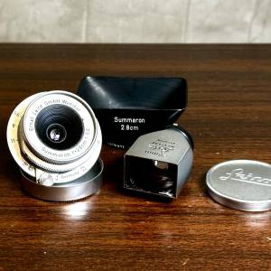 靚仔** Leica Summaron 28mm f/5.6 螺口鏡頭 (L39) 連 28mm 取景器 及 遮光罩